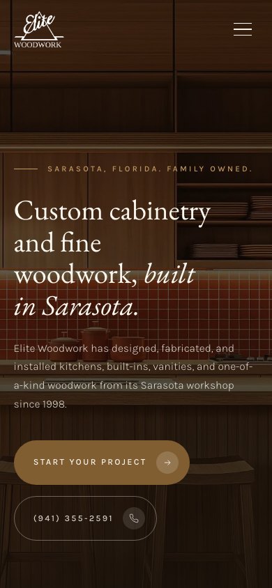 The new homepage on a phone