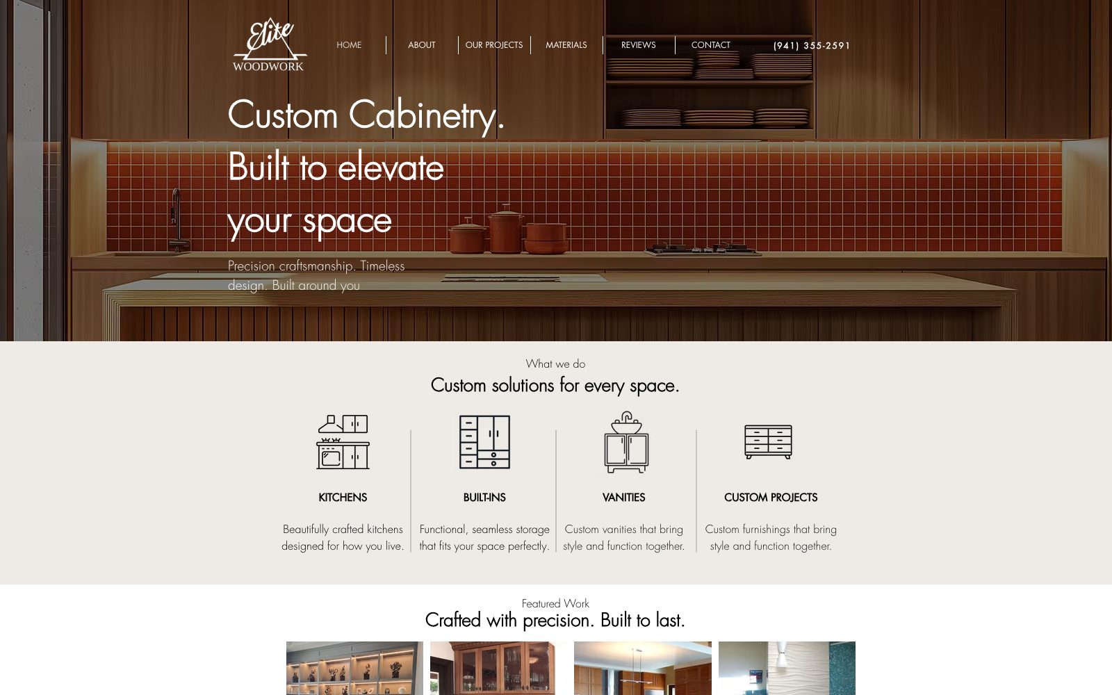 The current elitewood.net homepage