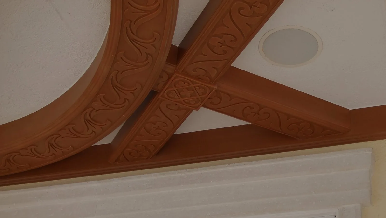 Hand-carved ceiling beams by Elite Woodwork
