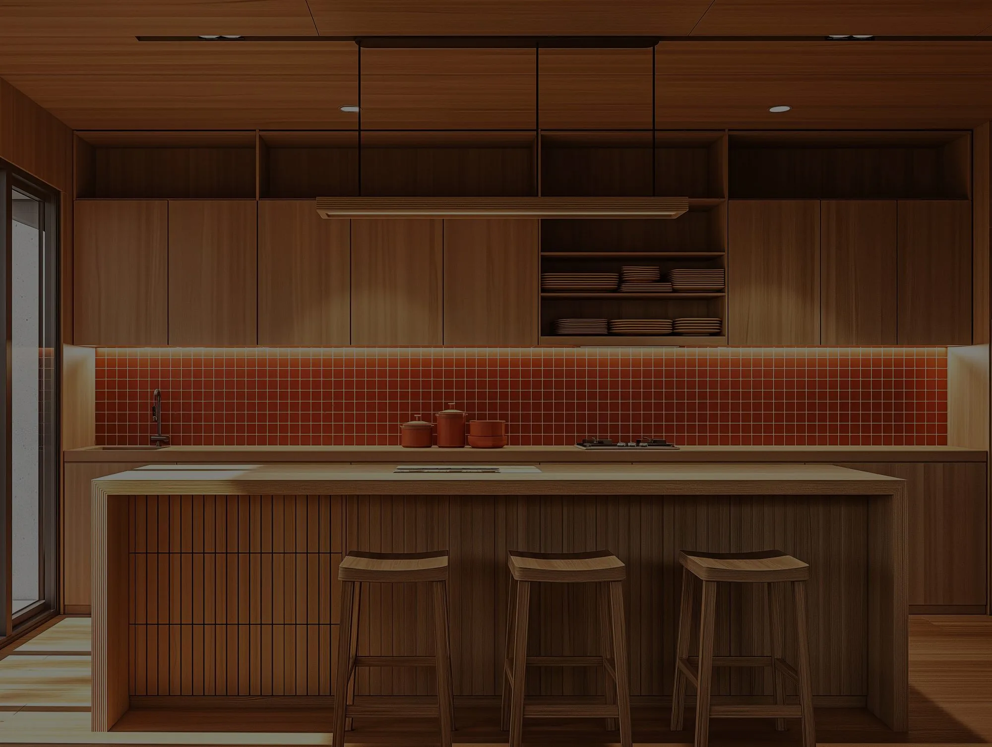 Custom wood kitchen by Elite Woodwork