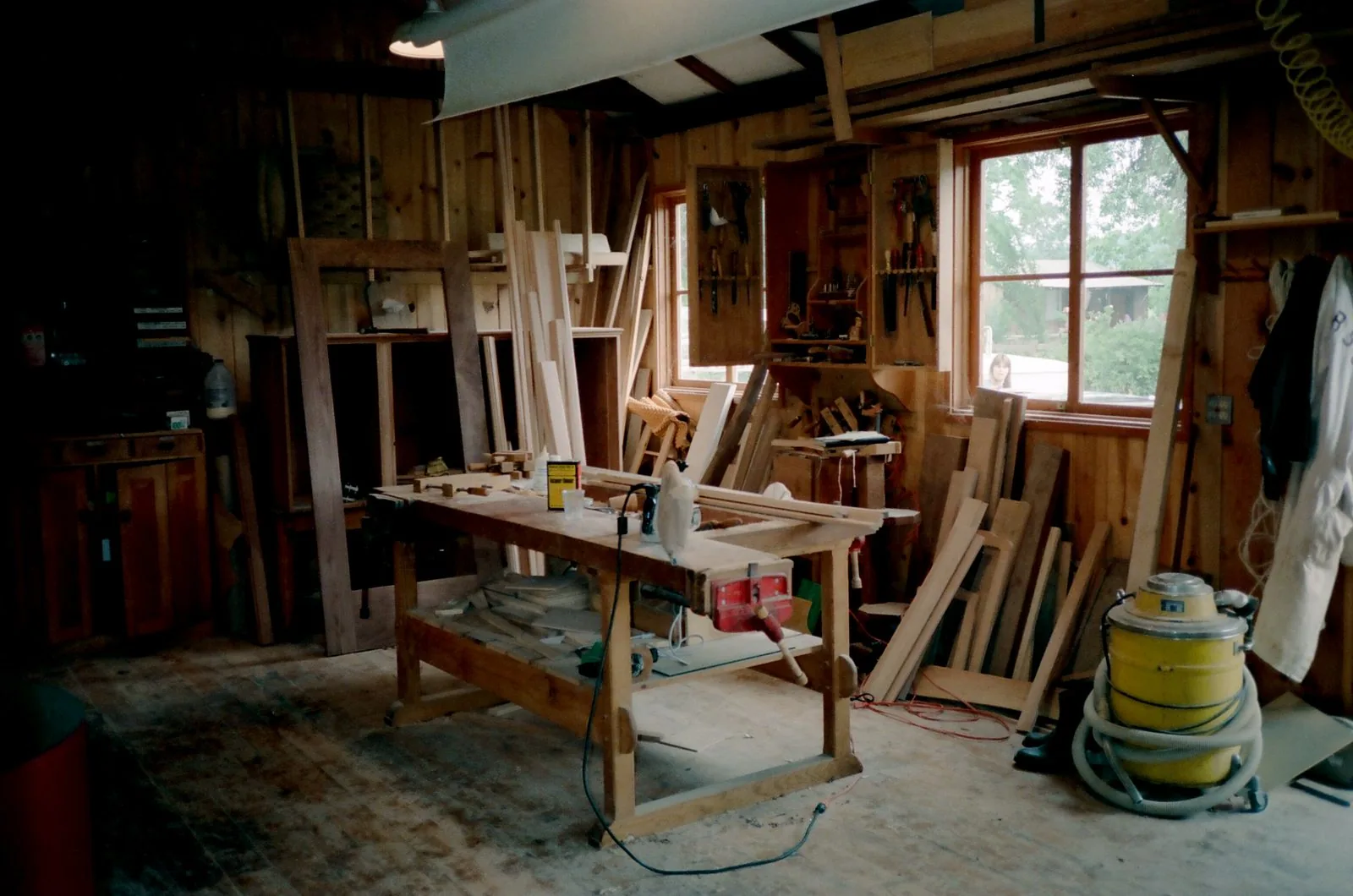 The early workshop where Marc Breece began his woodworking career